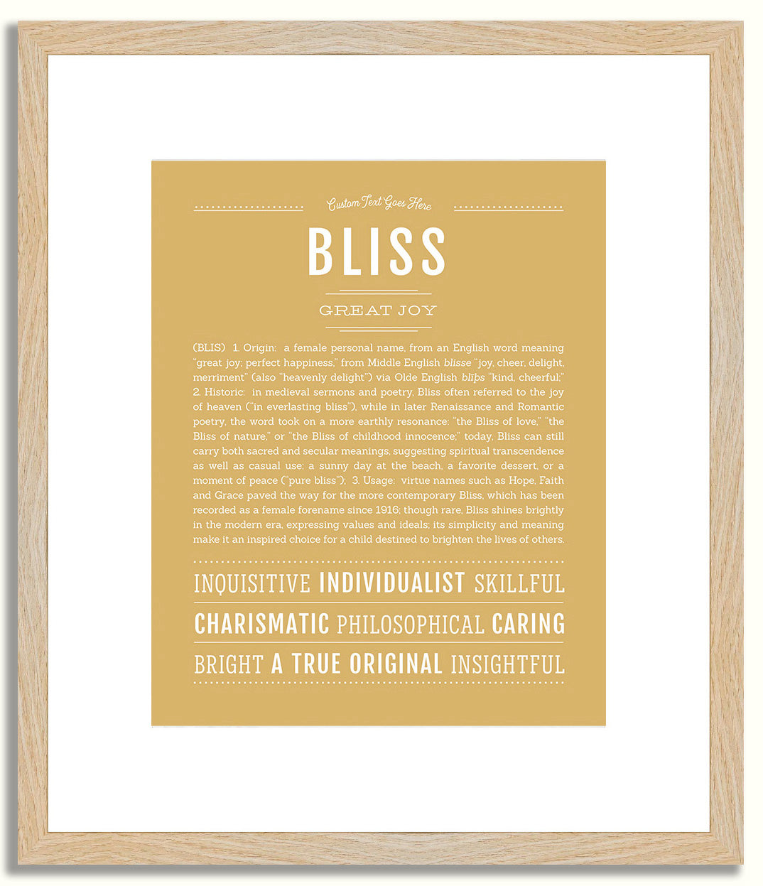 Bliss | Name Art Print