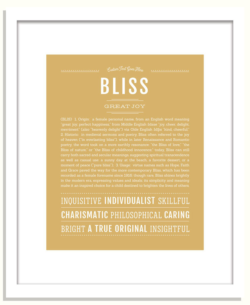 Bliss | Name Art Print