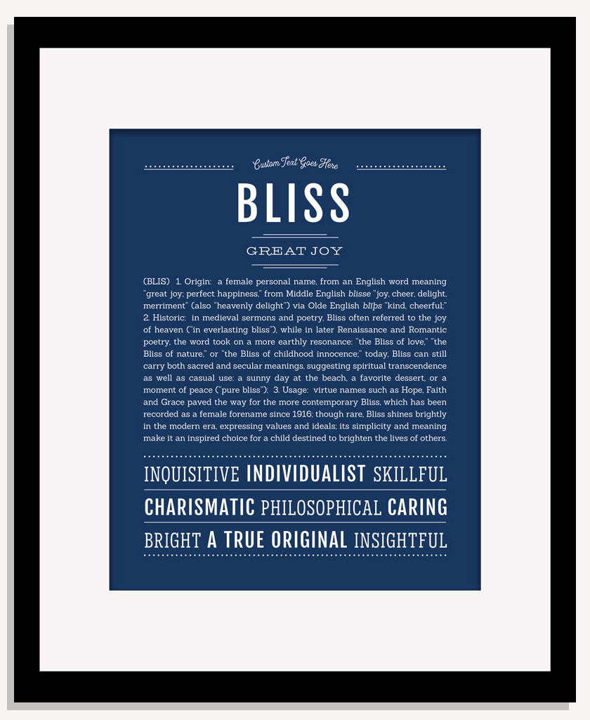 Bliss | Name Art Print