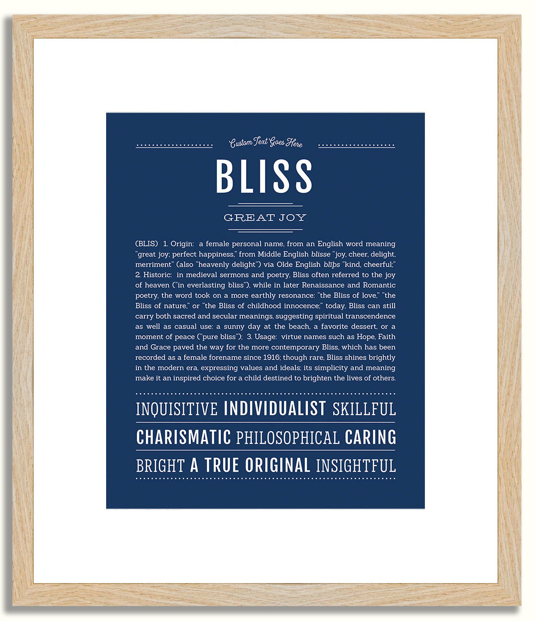 Bliss | Name Art Print