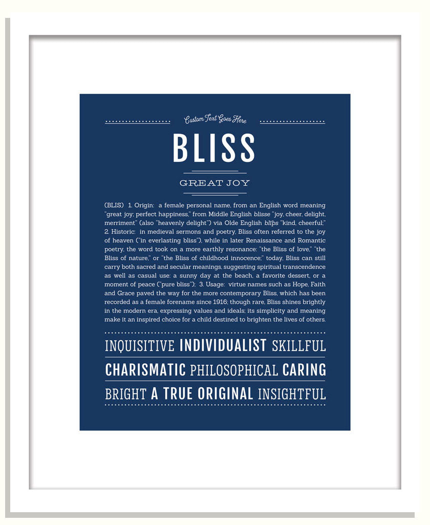Bliss | Name Art Print
