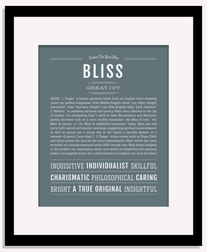 Bliss | Name Art Print