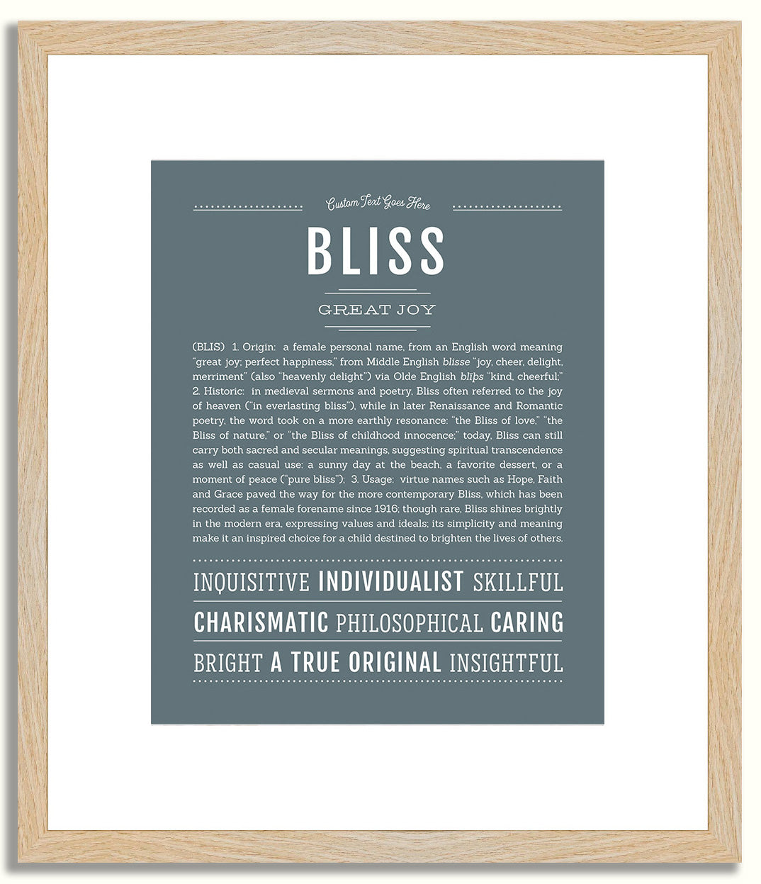 Bliss | Name Art Print