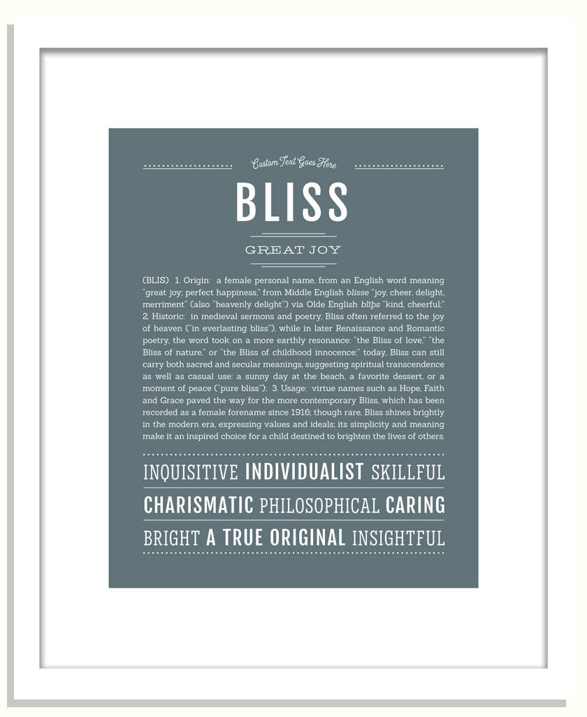 Bliss | Name Art Print