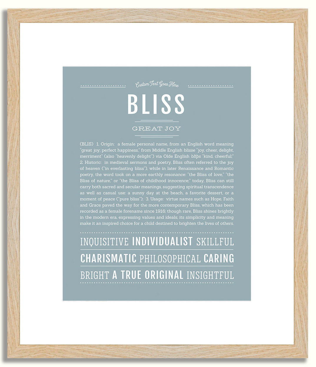 Bliss | Name Art Print