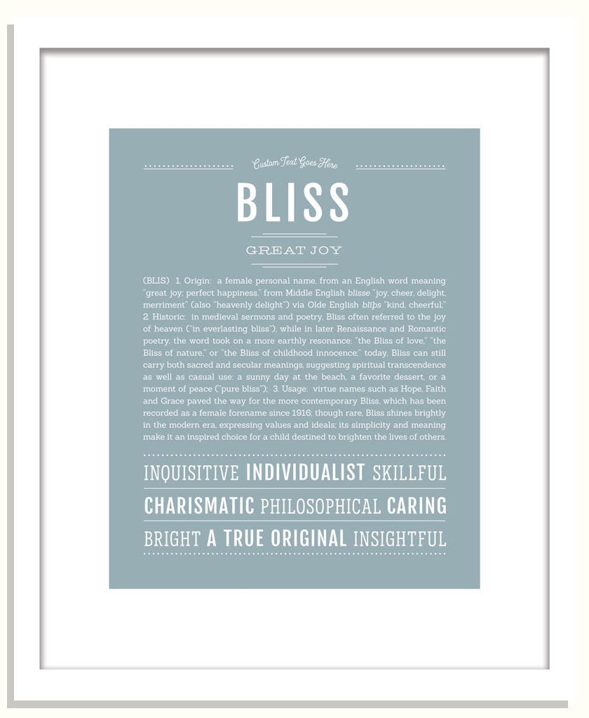 Bliss | Name Art Print