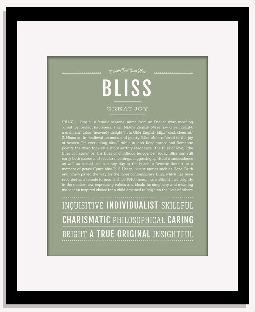 Bliss | Name Art Print