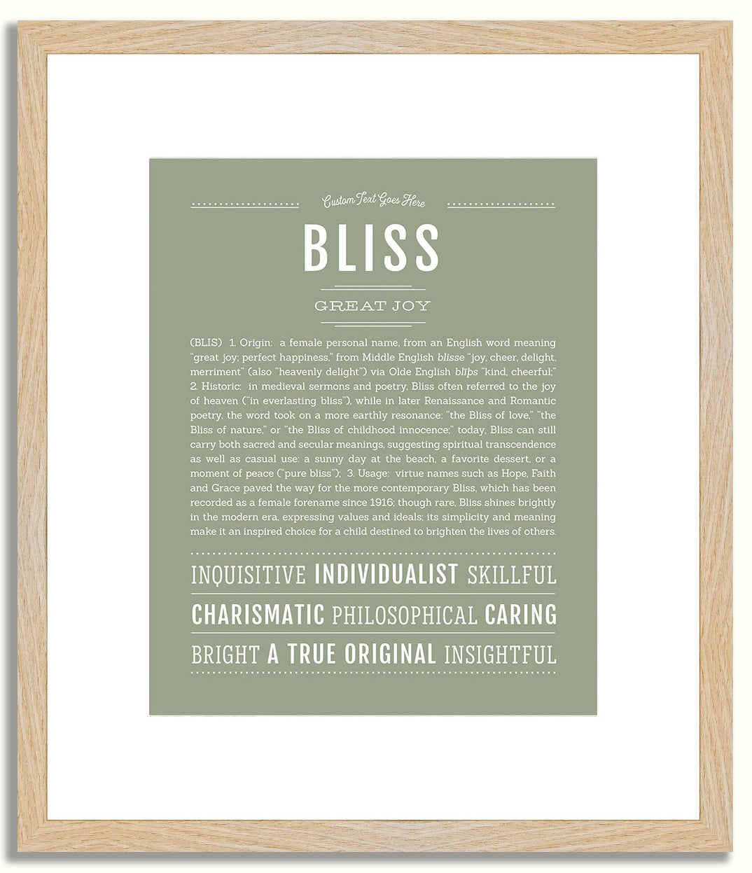 Bliss | Name Art Print