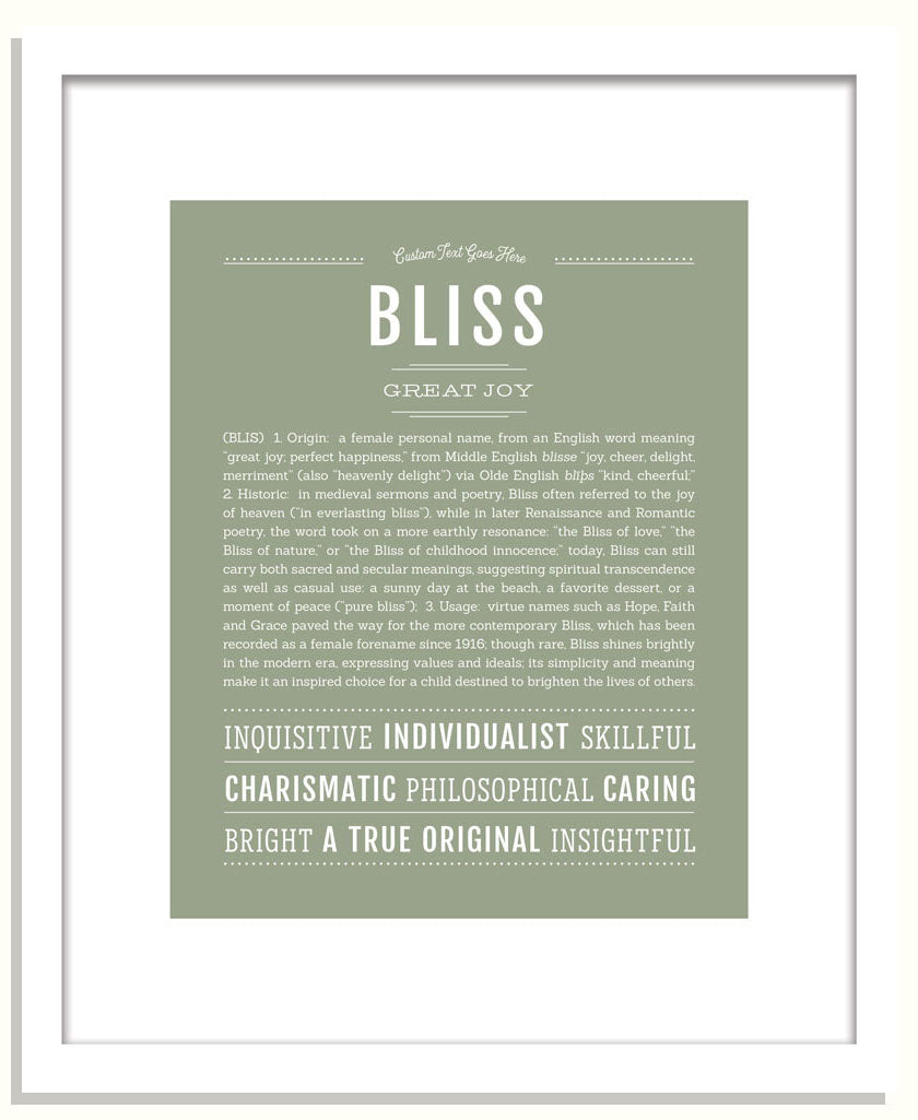 Bliss | Name Art Print