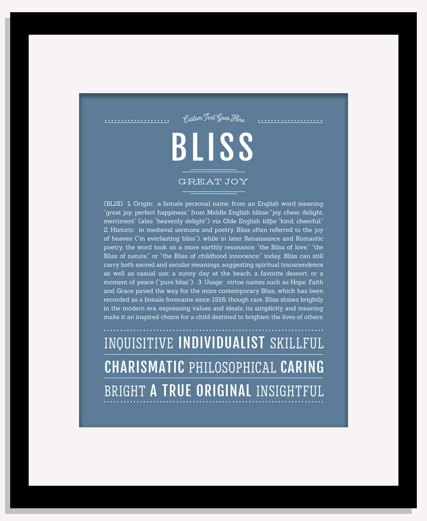 Bliss | Name Art Print