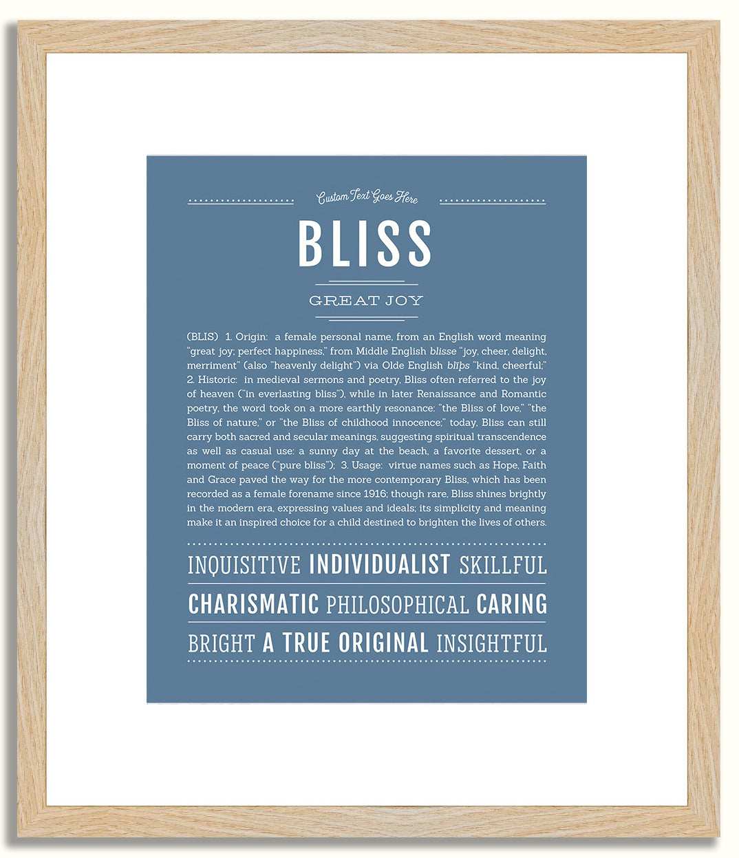 Bliss | Name Art Print