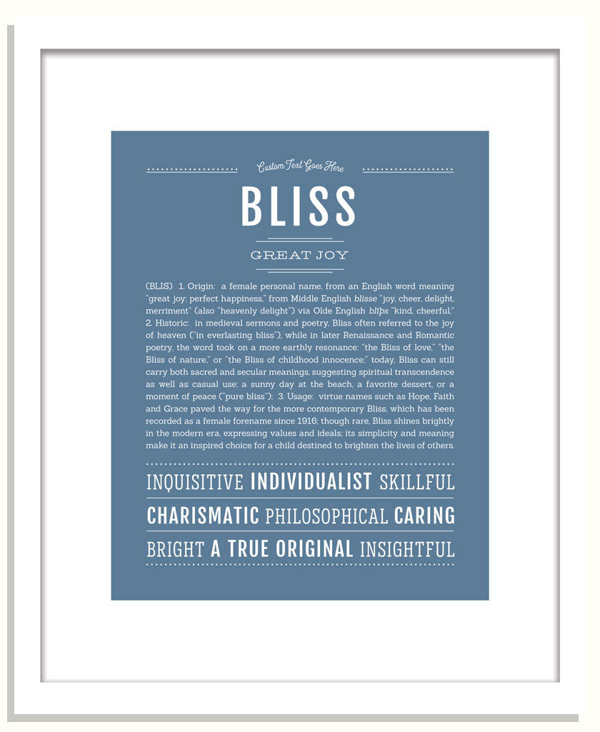 Bliss | Name Art Print