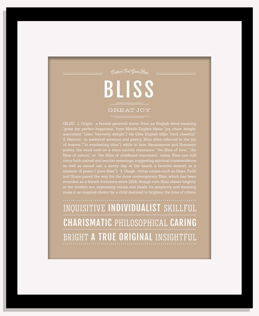 Bliss | Name Art Print