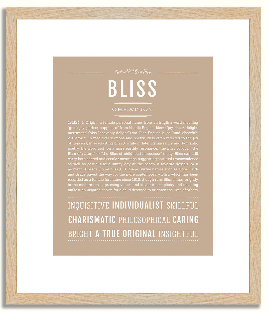 Bliss | Name Art Print