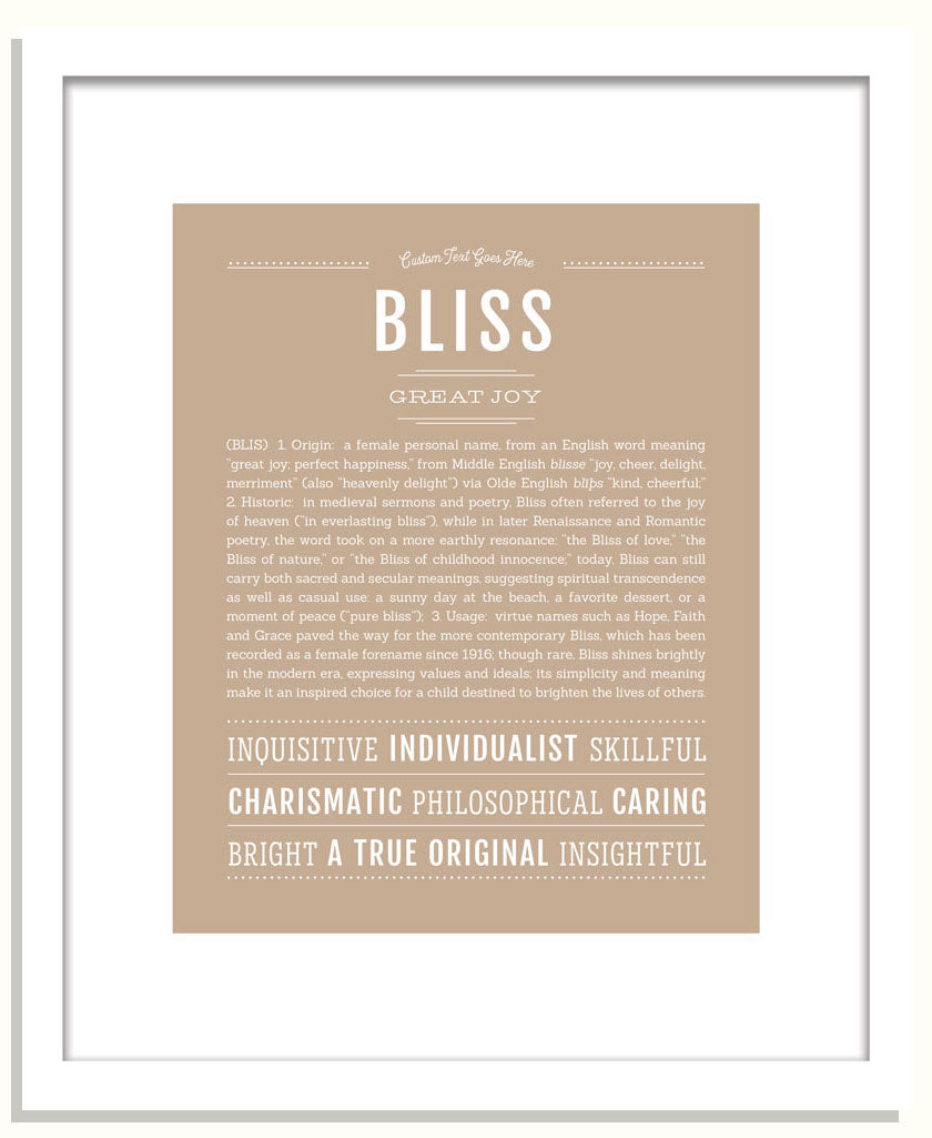 Bliss | Name Art Print