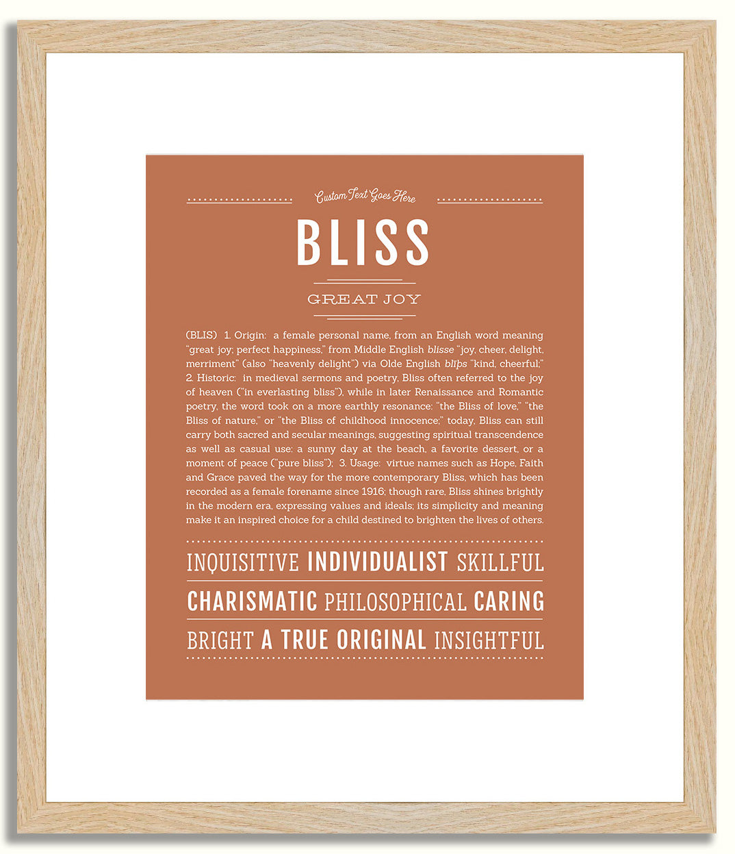 Bliss | Name Art Print