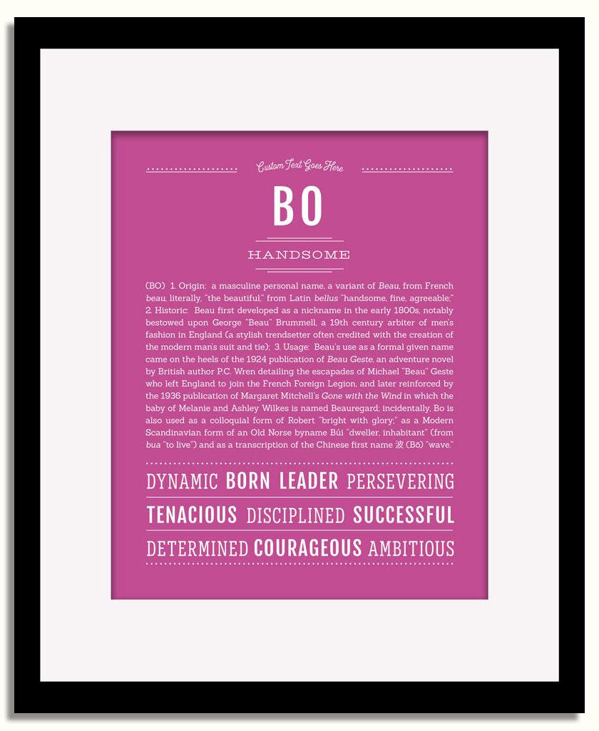 Frame Options | Dark Pink | Black Frame, Matted