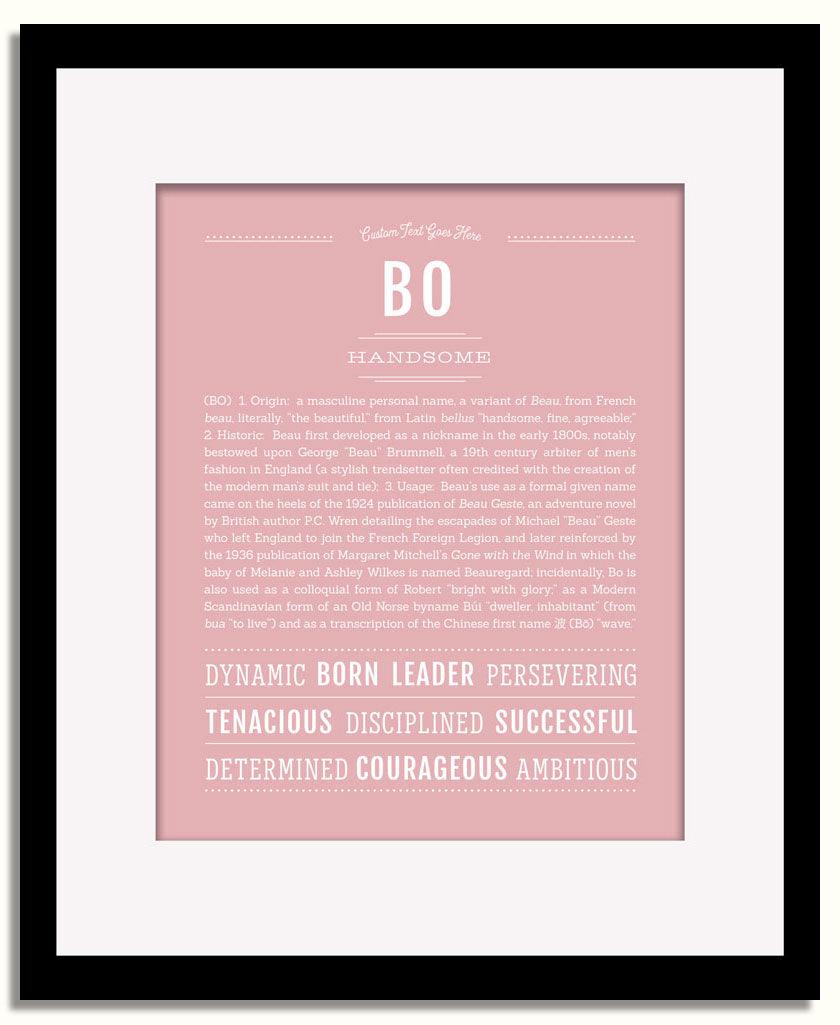 Frame Options | Dusty Rose | Black Frame, Matted