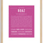 Boaz | Name Art Print