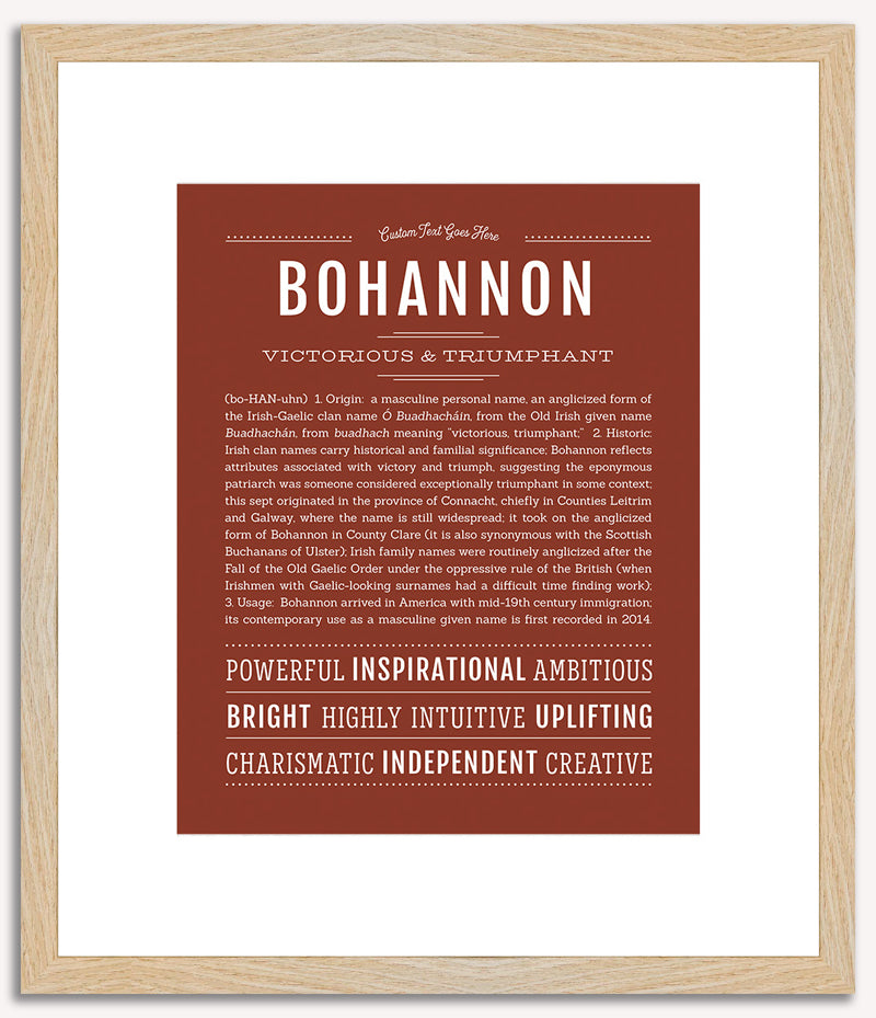 Bohannon | Name Art Print