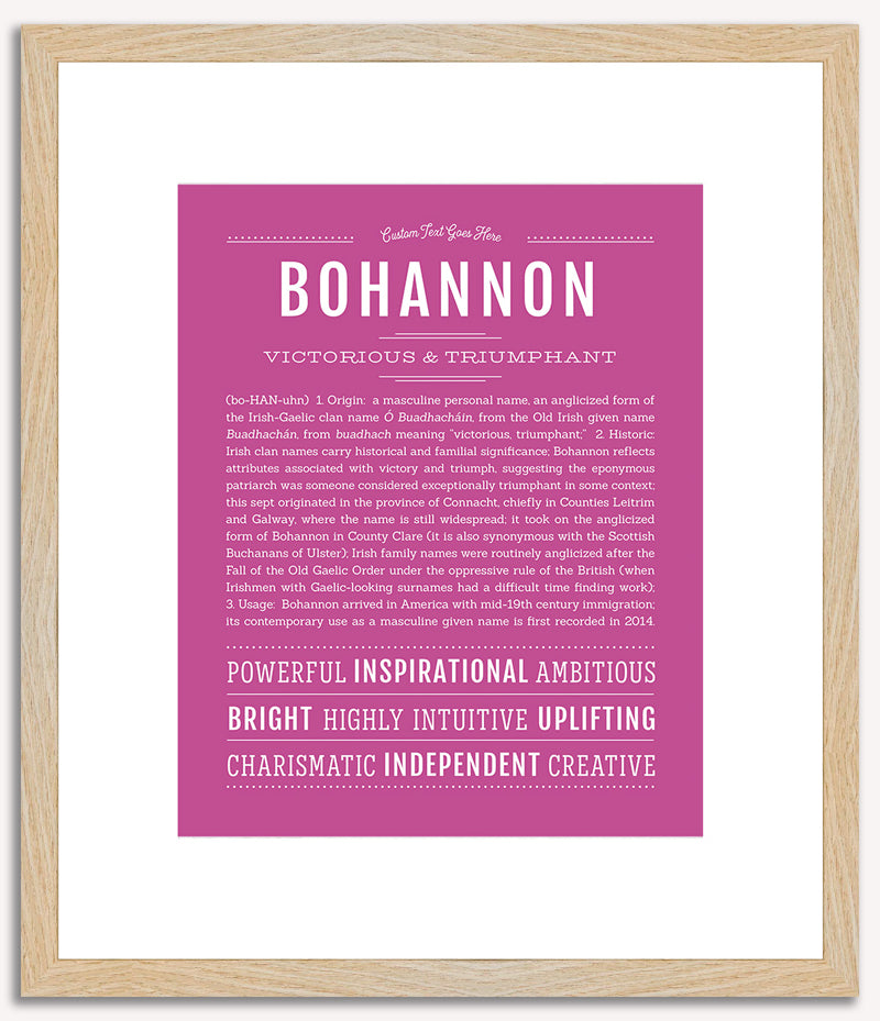 Bohannon | Name Art Print