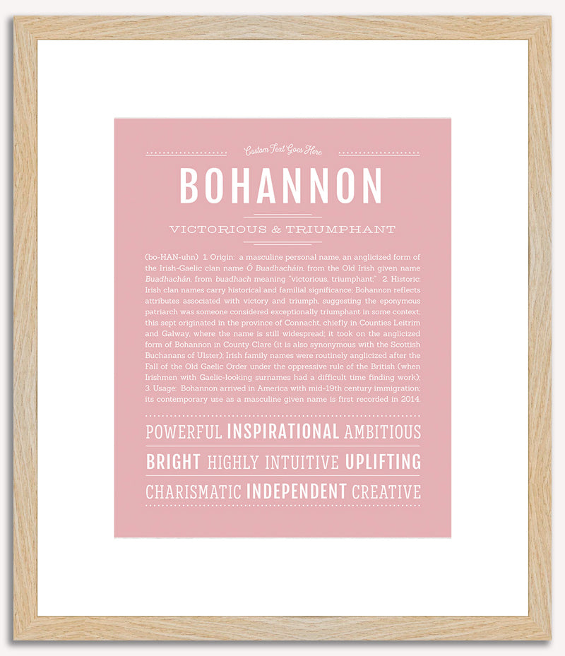 Bohannon | Name Art Print