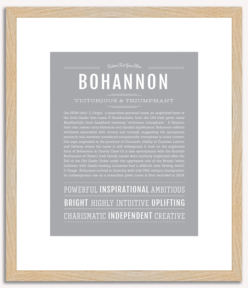 Bohannon | Name Art Print