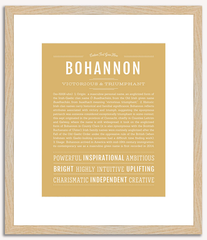 Bohannon | Name Art Print