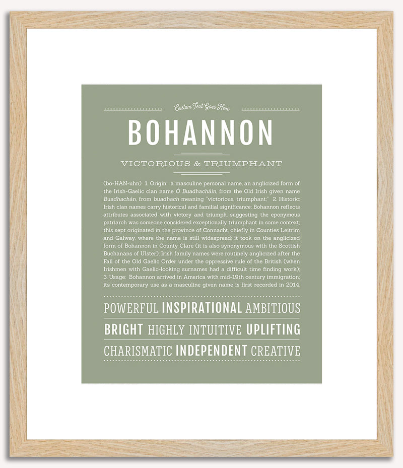 Bohannon | Name Art Print