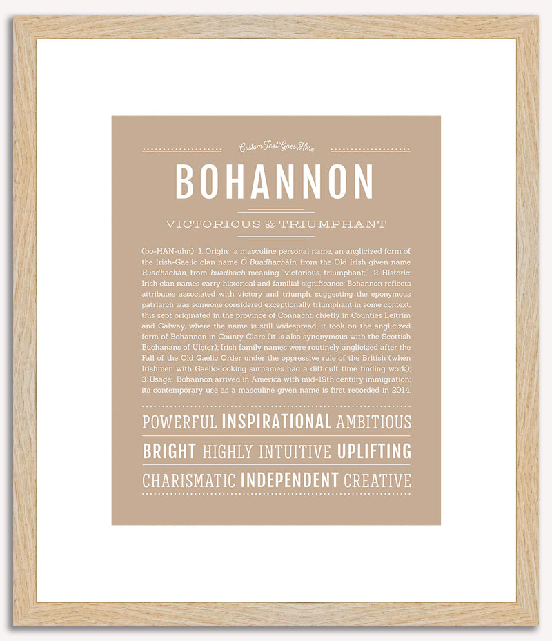 Bohannon | Name Art Print