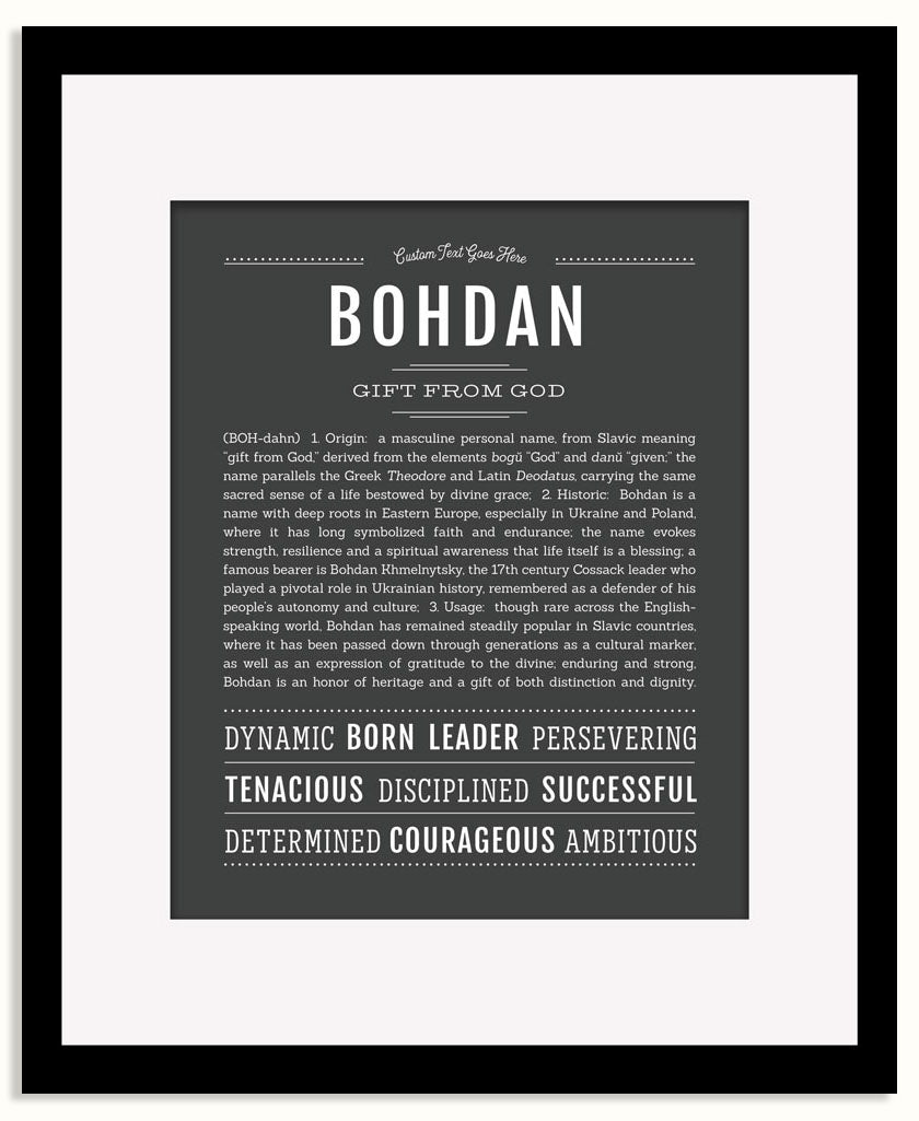 Frame Options | Charcoal Gray | Black Frame, Matted