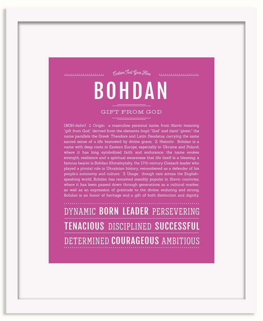 Frame Options | Dark Pink | White Frame, Matted