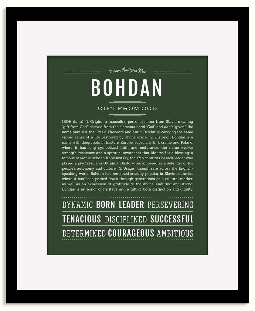 Frame Options | Deep Forest | Black Frame, Matted