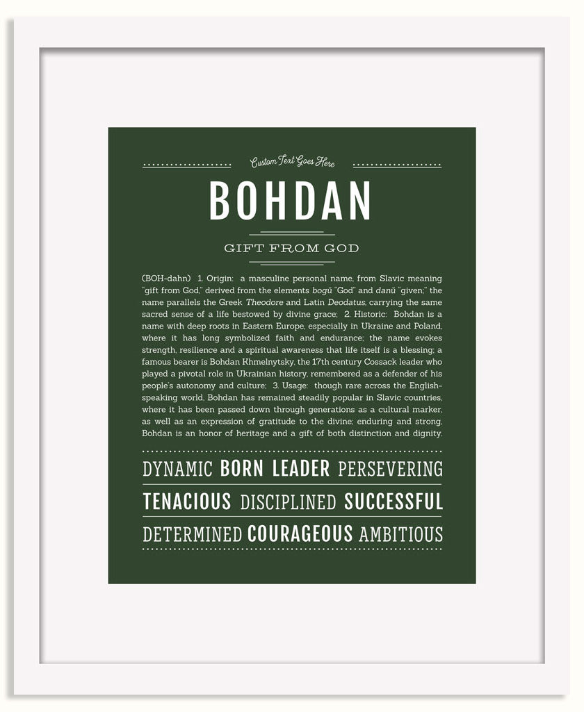 Frame Options | Deep Forest | White Frame, Matted