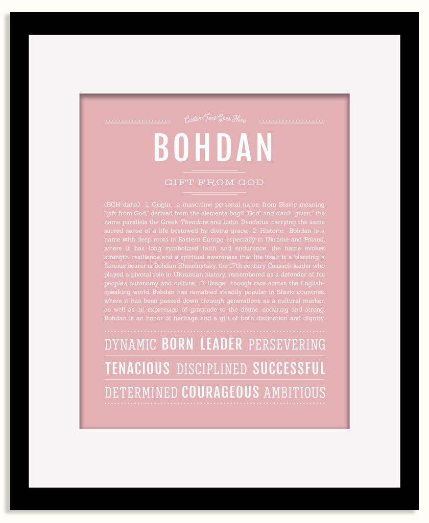 Frame Options | Dusty Rose | Black Frame, Matted