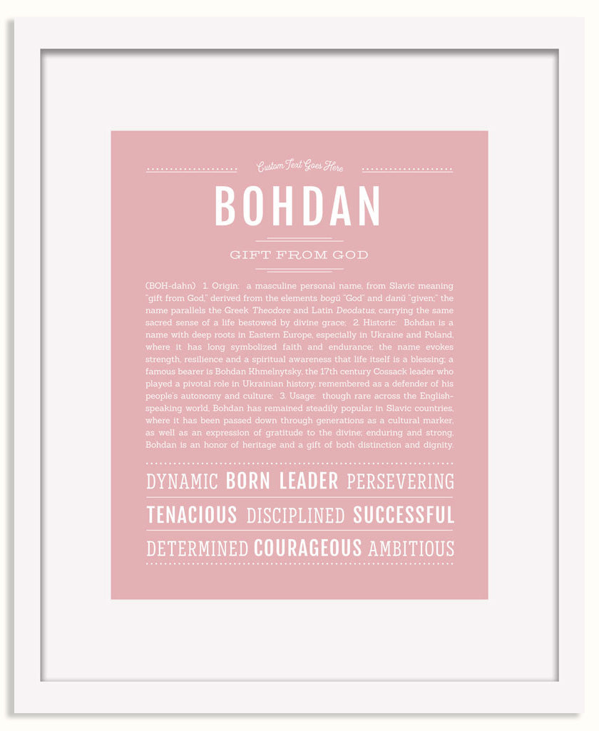 Frame Options | Dusty Rose | White Frame, Matted