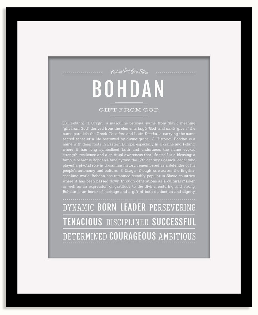 Frame Options | Light Gray | Black Frame, Matted