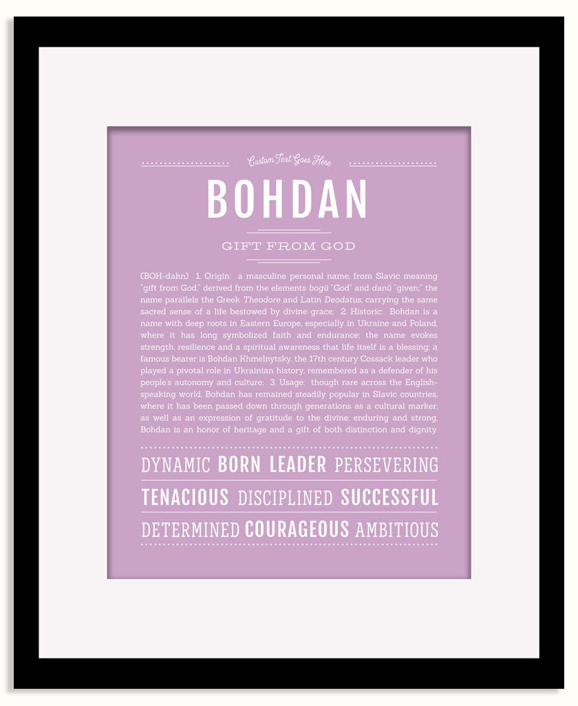 Frame Options | Lilac | Black Frame, Matted