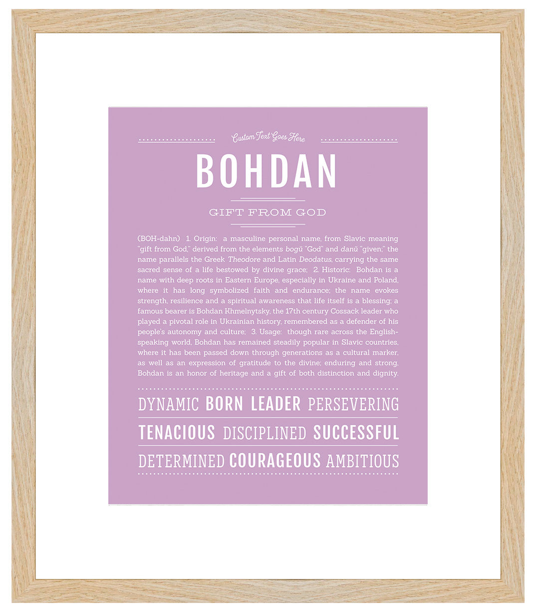 Frame Options | Lilac | Maple Frame, Matted