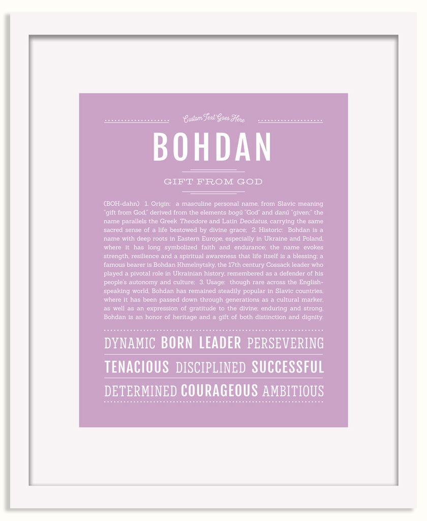 Frame Options | Lilac | White Frame, Matted