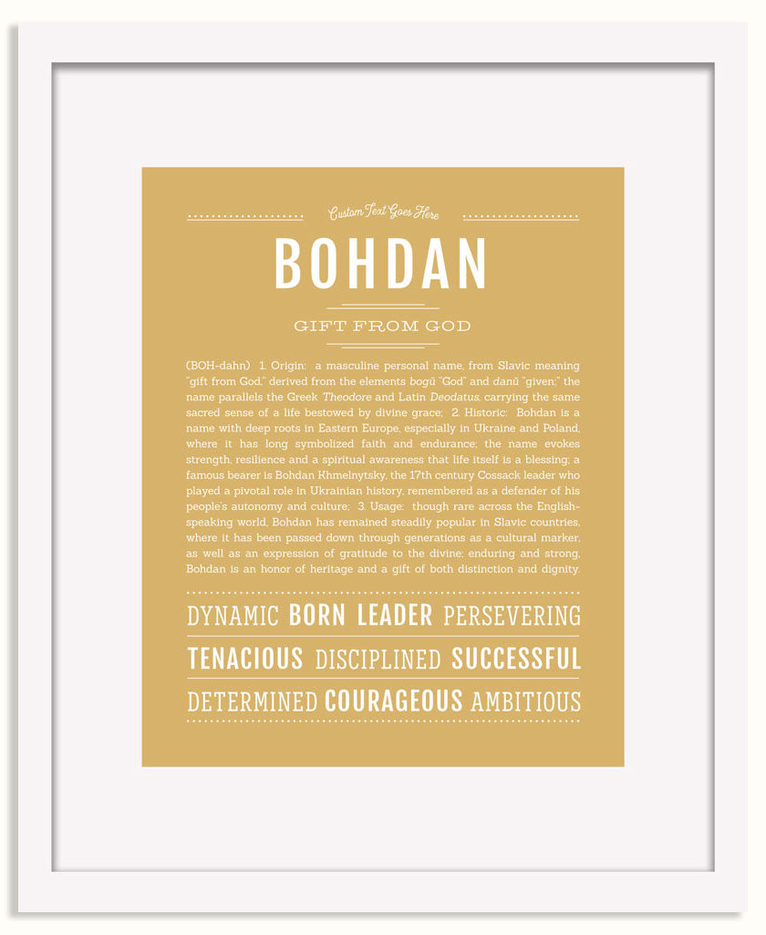 Frame Options | Matte Gold | White Frame, Matted