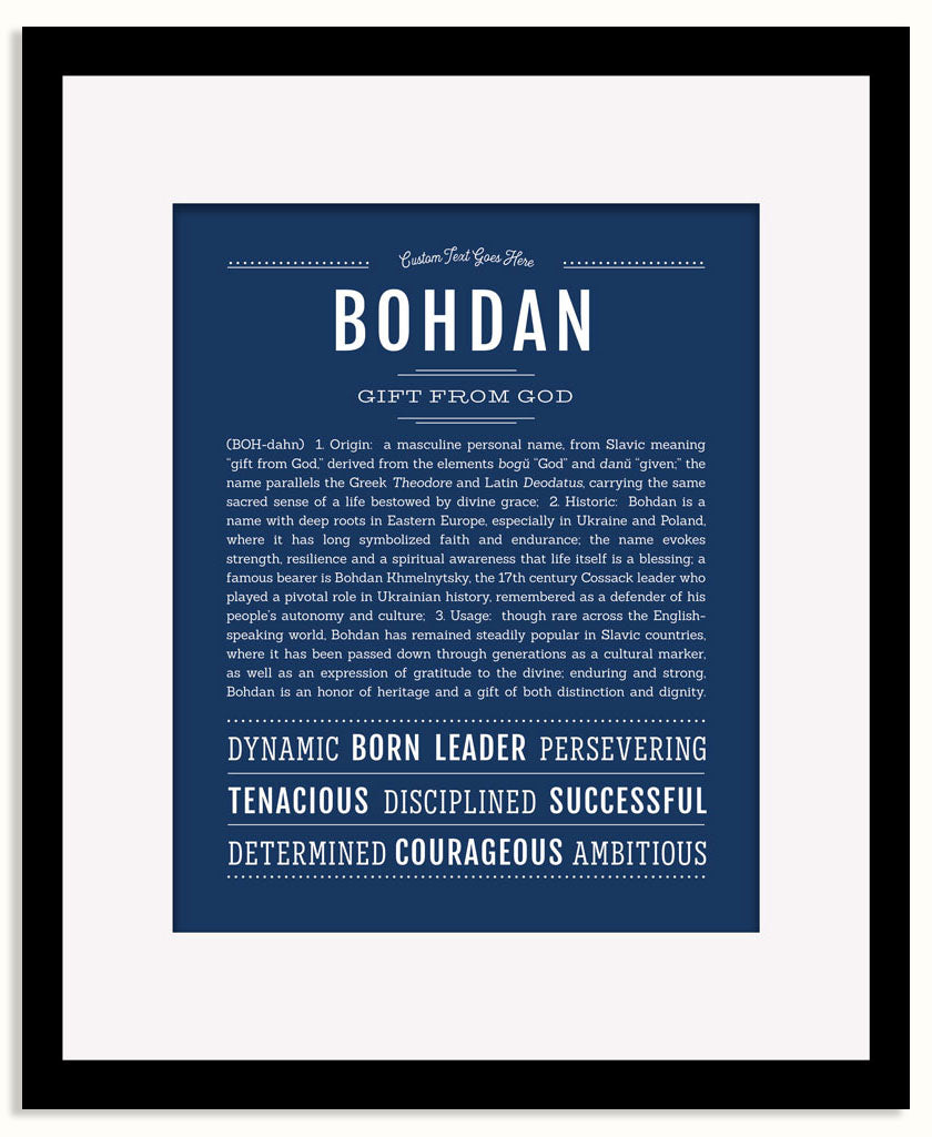 Frame Options | Midnight Blue | Black Frame, Matted