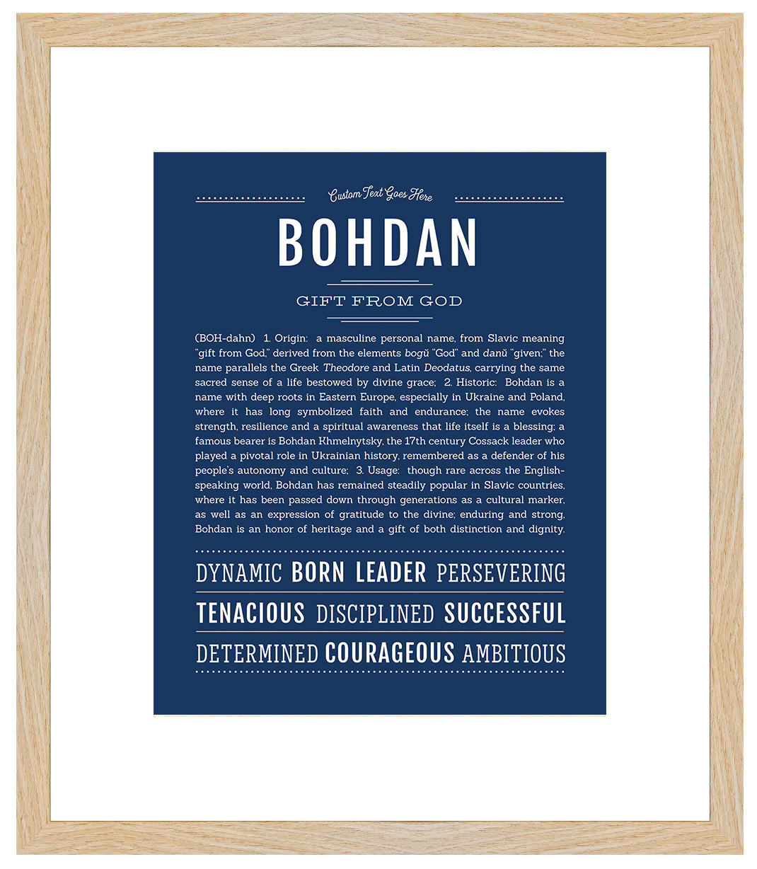 Frame Options | Midnight Blue | Maple Frame, Matted