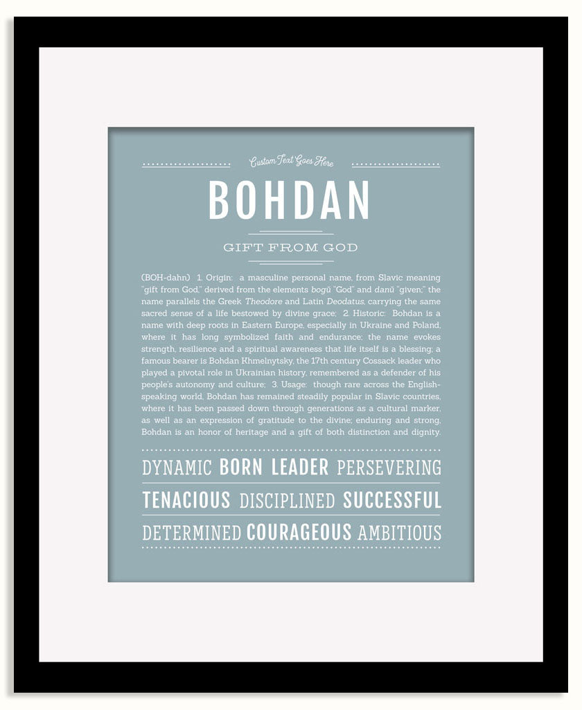 Frame Options | Powder Blue | Black Frame, Matted