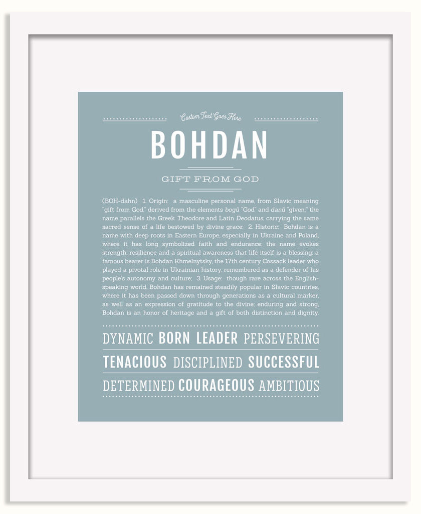 Frame Options | Powder Blue | White Frame, Matted