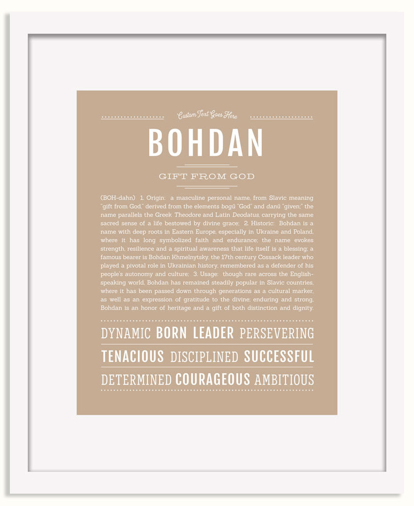 Frame Options | Tan | White Frame, Matted