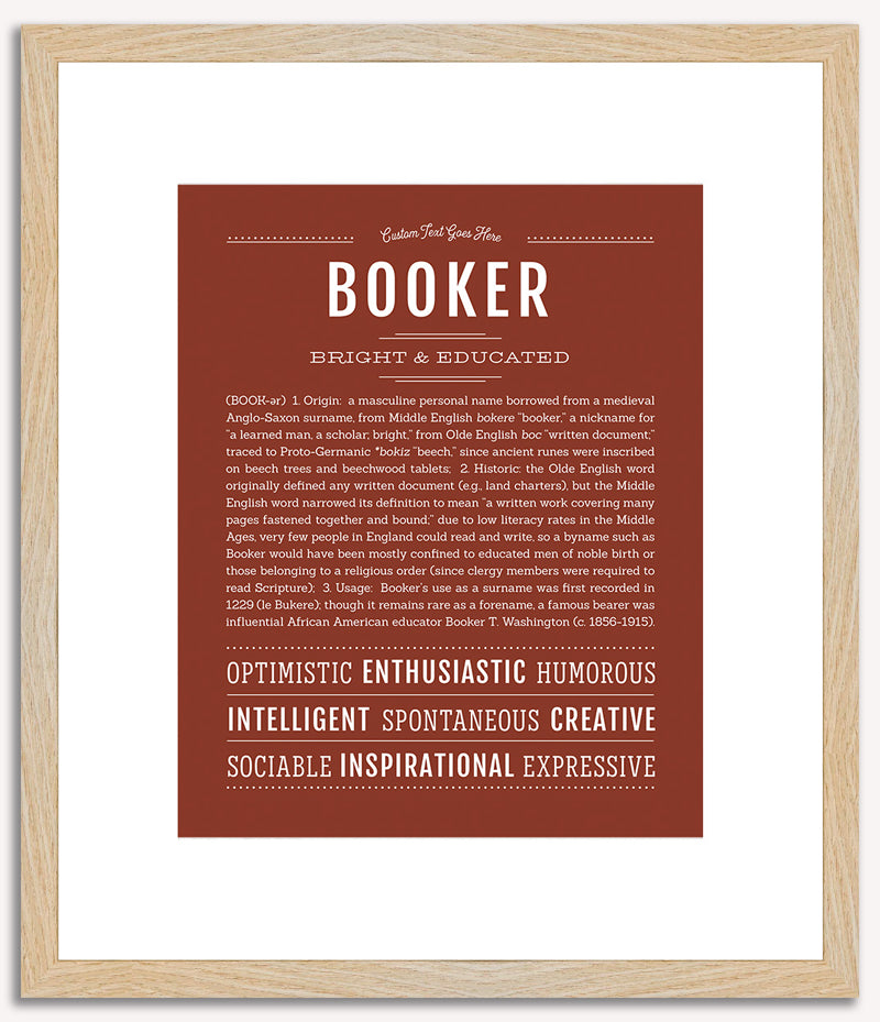 Booker | Name Art Print