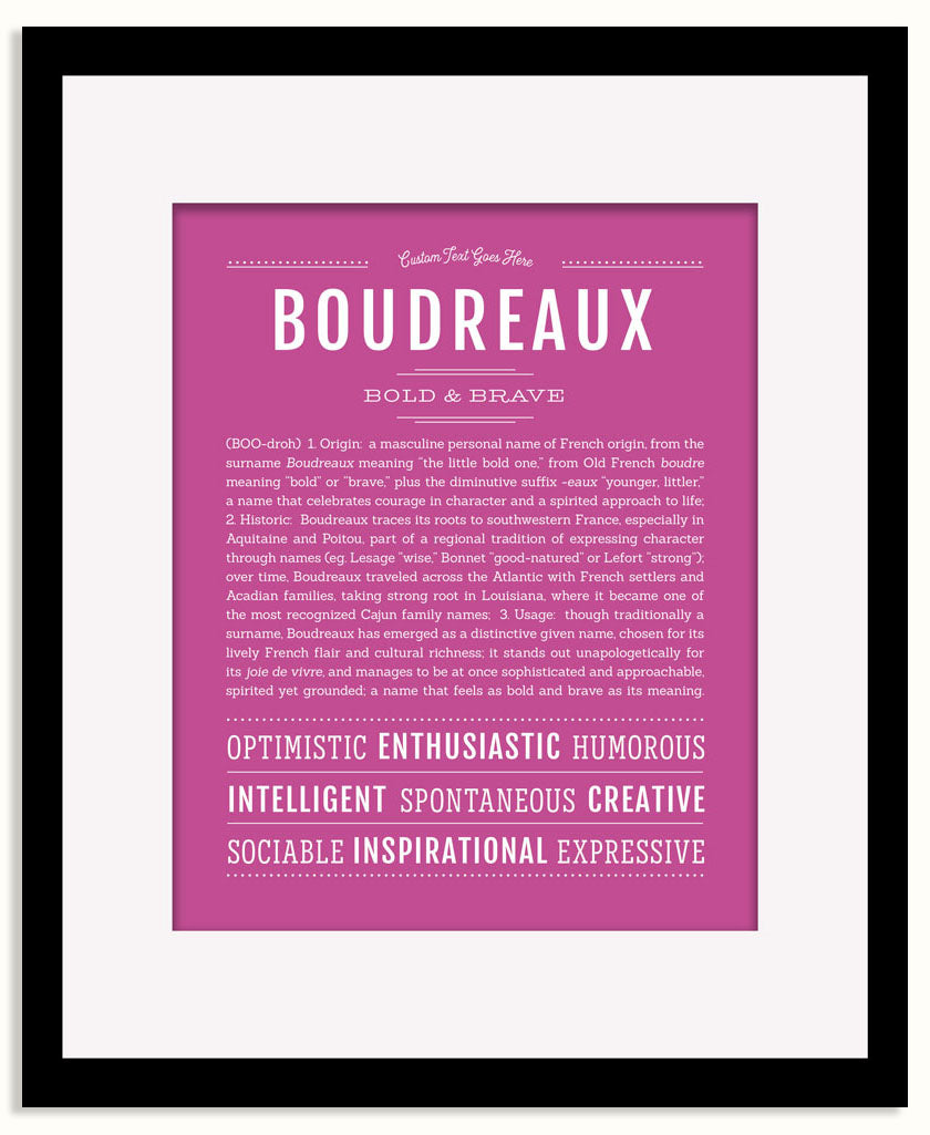 Frame Options | Dark Pink | Black Frame, Matted