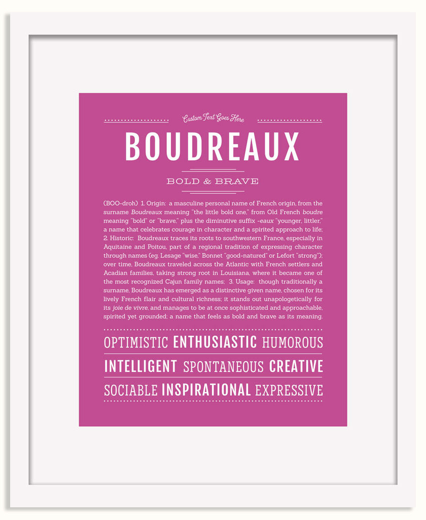 Frame Options | Dark Pink | White Frame, Matted