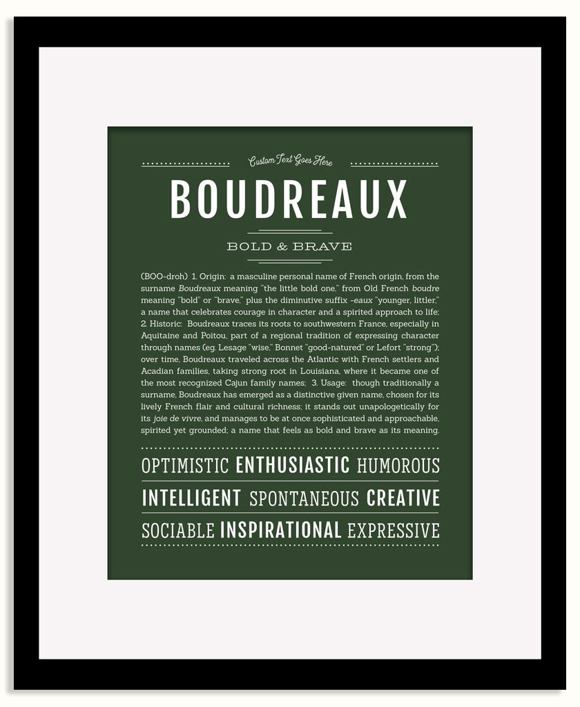 Frame Options | Deep Forest | Black Frame, Matted
